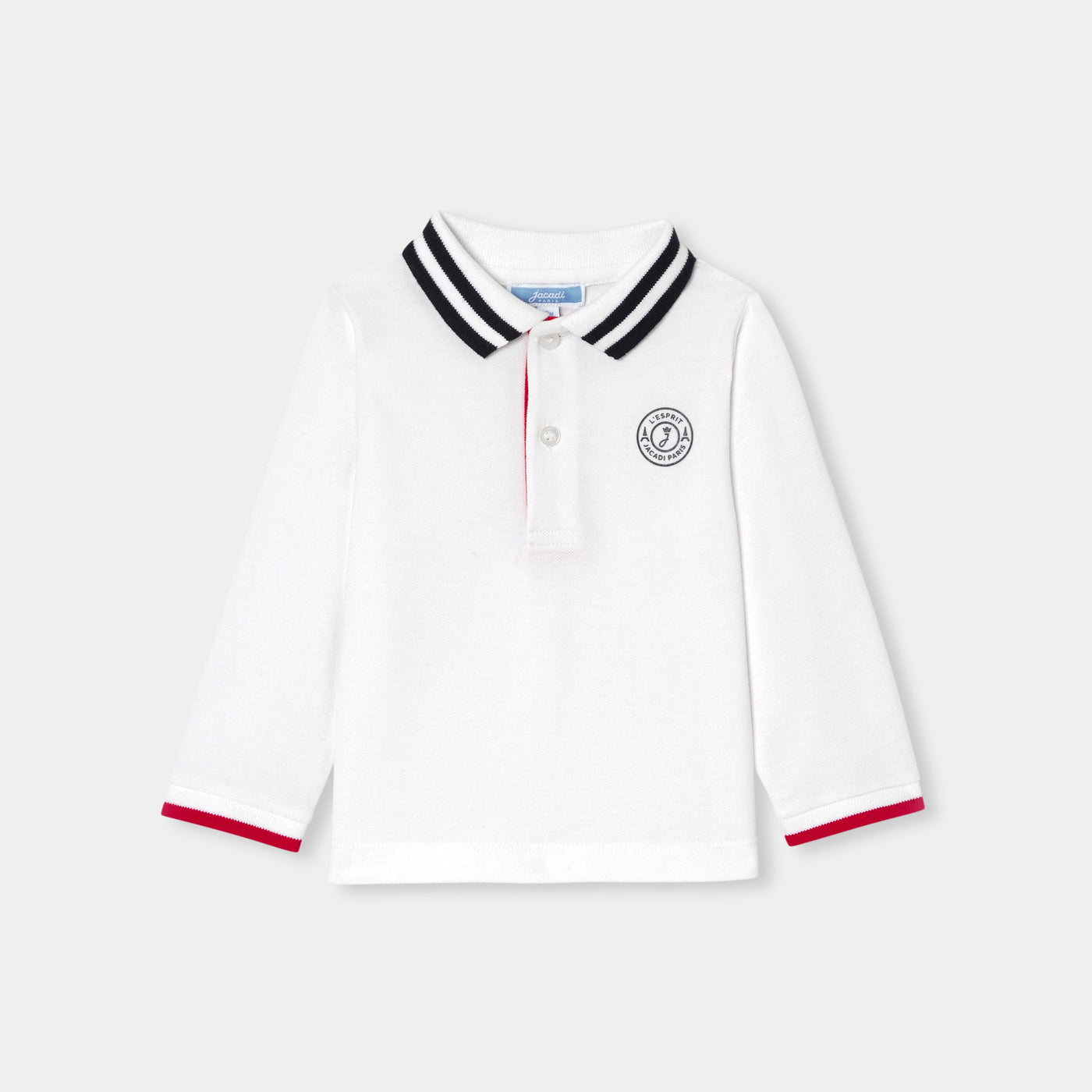Baby boy long-sleeved polo shirt - blanc jacadi