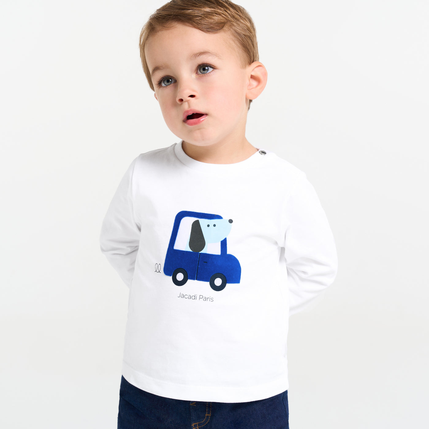 Baby boy long-sleeved T-shirt - blanc jacadi