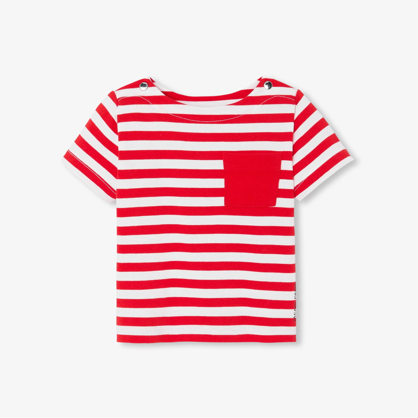Baby boy's short-sleeved sailor shirt - white/red