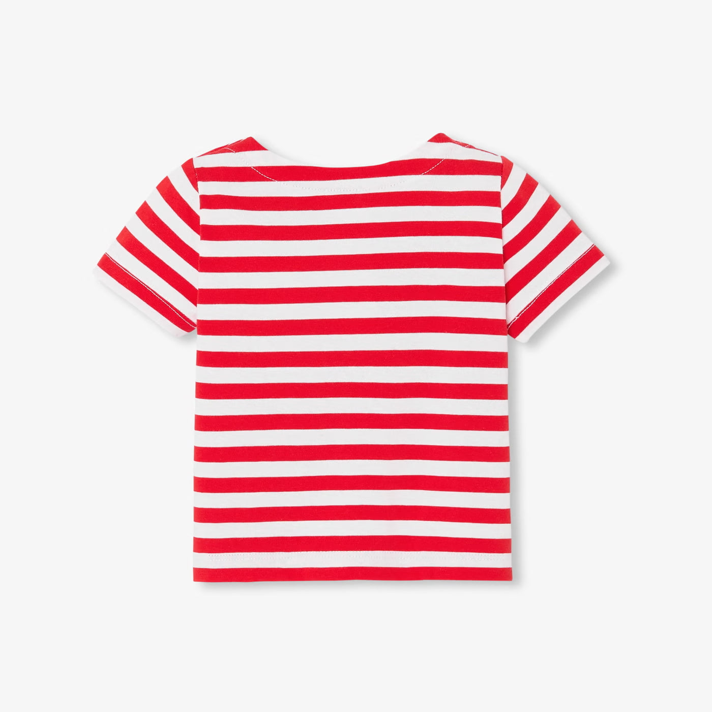Baby boy's short-sleeved sailor shirt - white/red