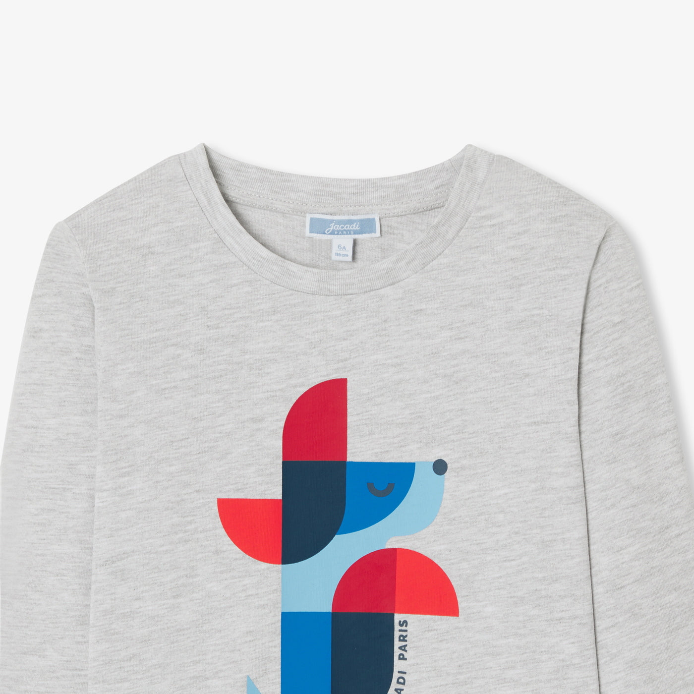 Boy long-sleeved T-shirt - gris chine clair jacadi