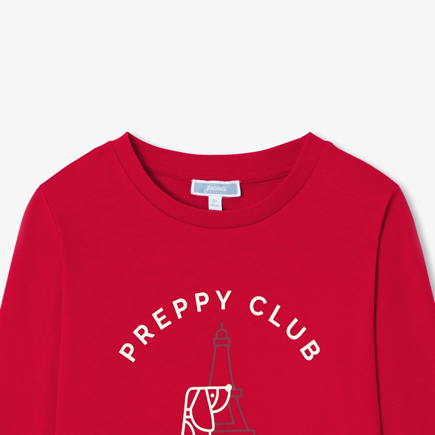 Boy long-sleeved T-shirt - rouge brique