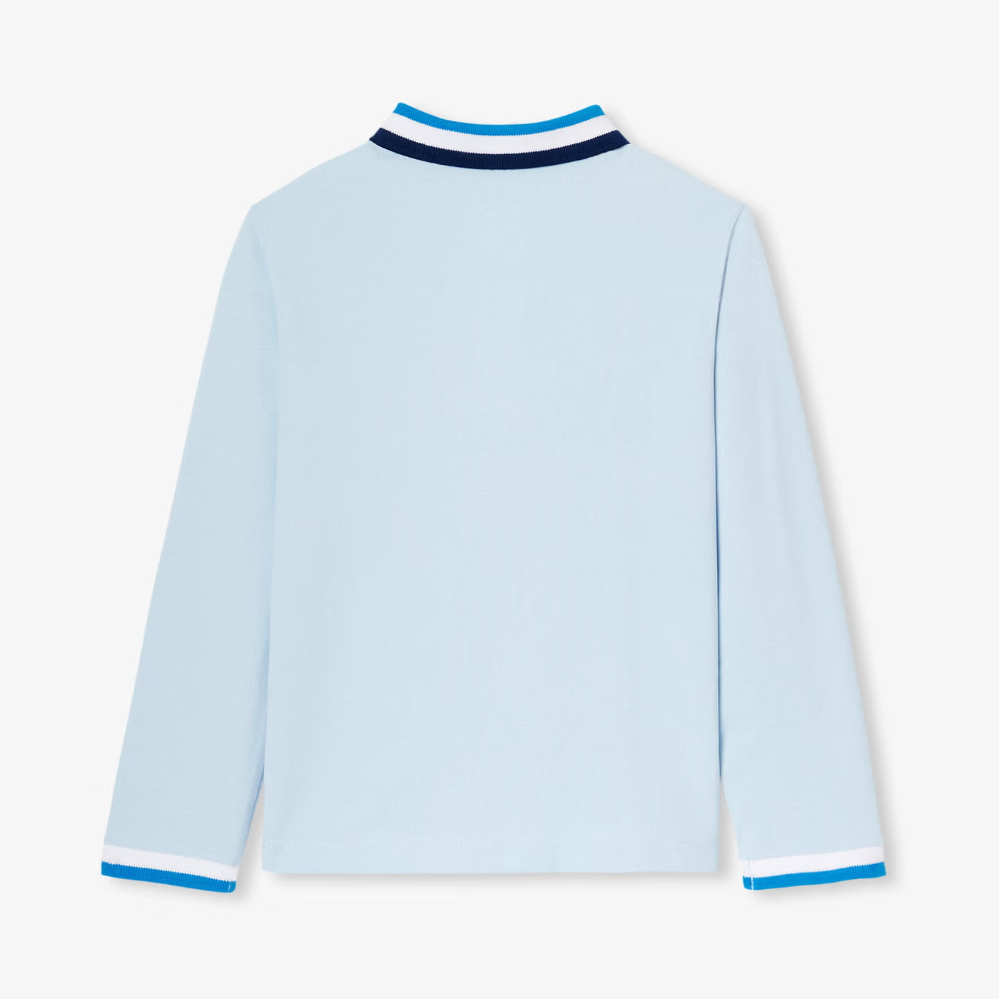 Boys' cotton pique polo shirt - cloud
