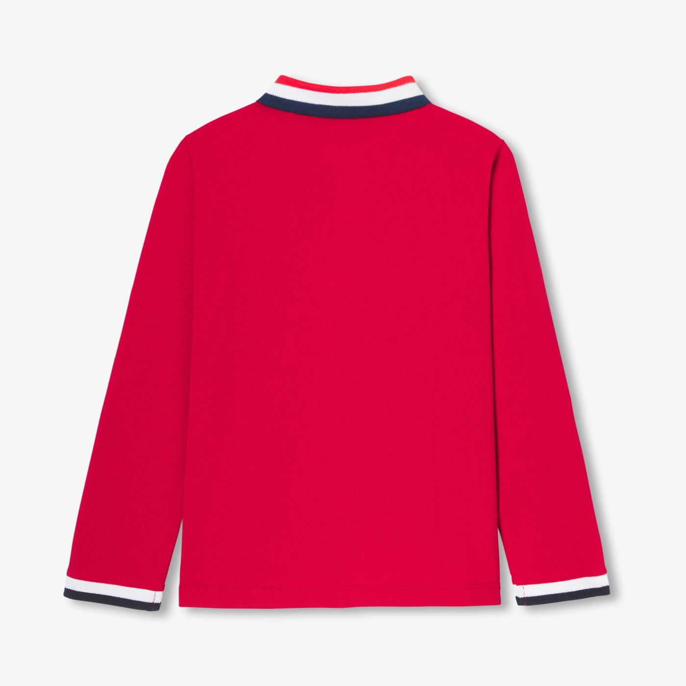 Boy polo shirt in cotton piqué - rouge brique