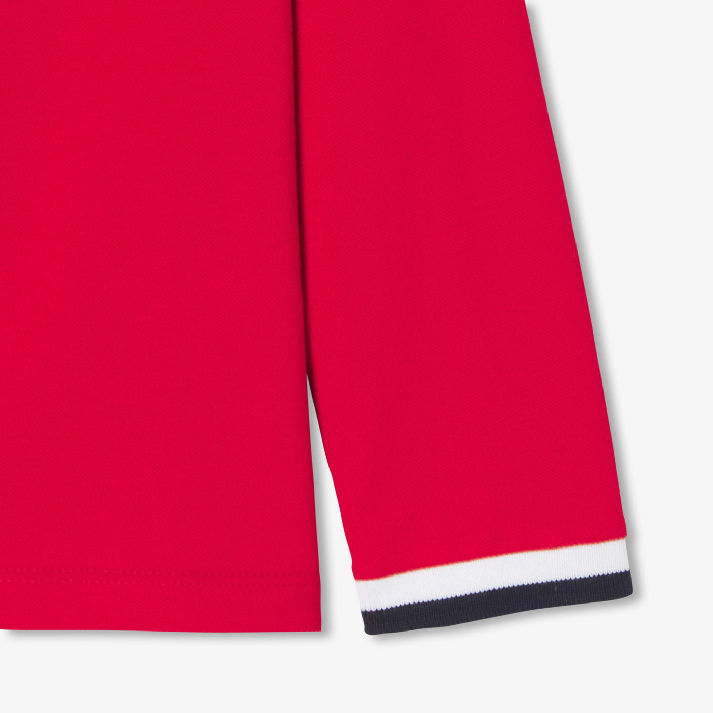 Boy polo shirt in cotton piqué - rouge brique