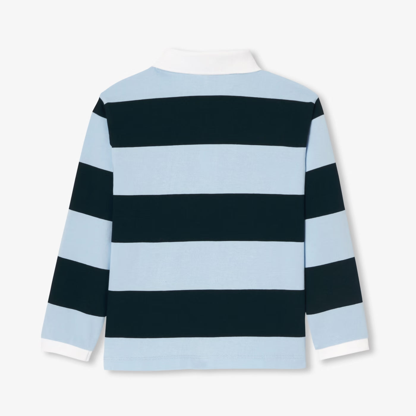 Boy cotton polo shirt - marine/bleu