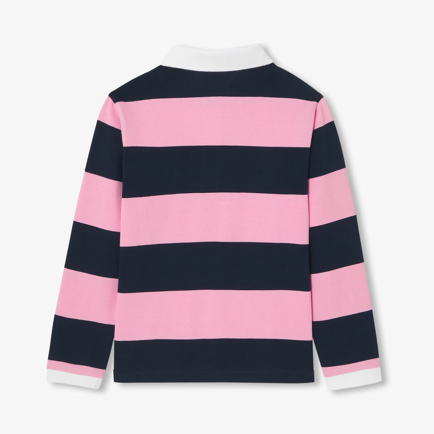 Boys' cotton polo shirt - pink/blue