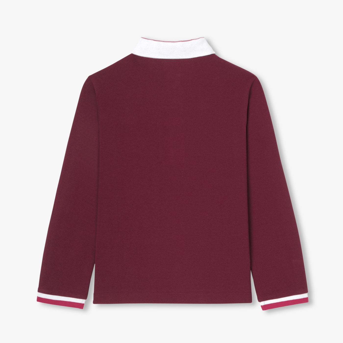 Boy polo shirt in cotton piqué - rouge tomette