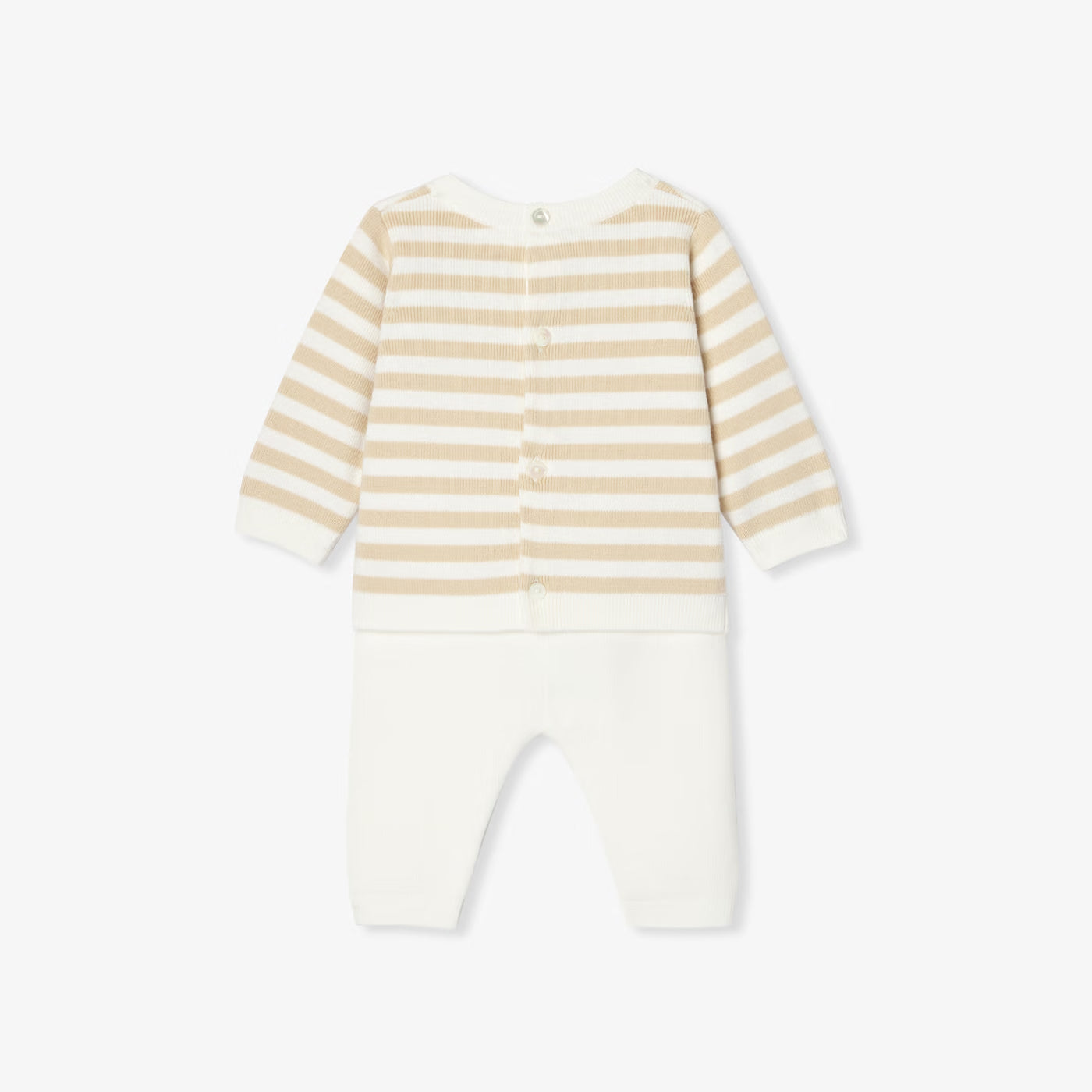 Baby comfort knit set - soft white/multicolor