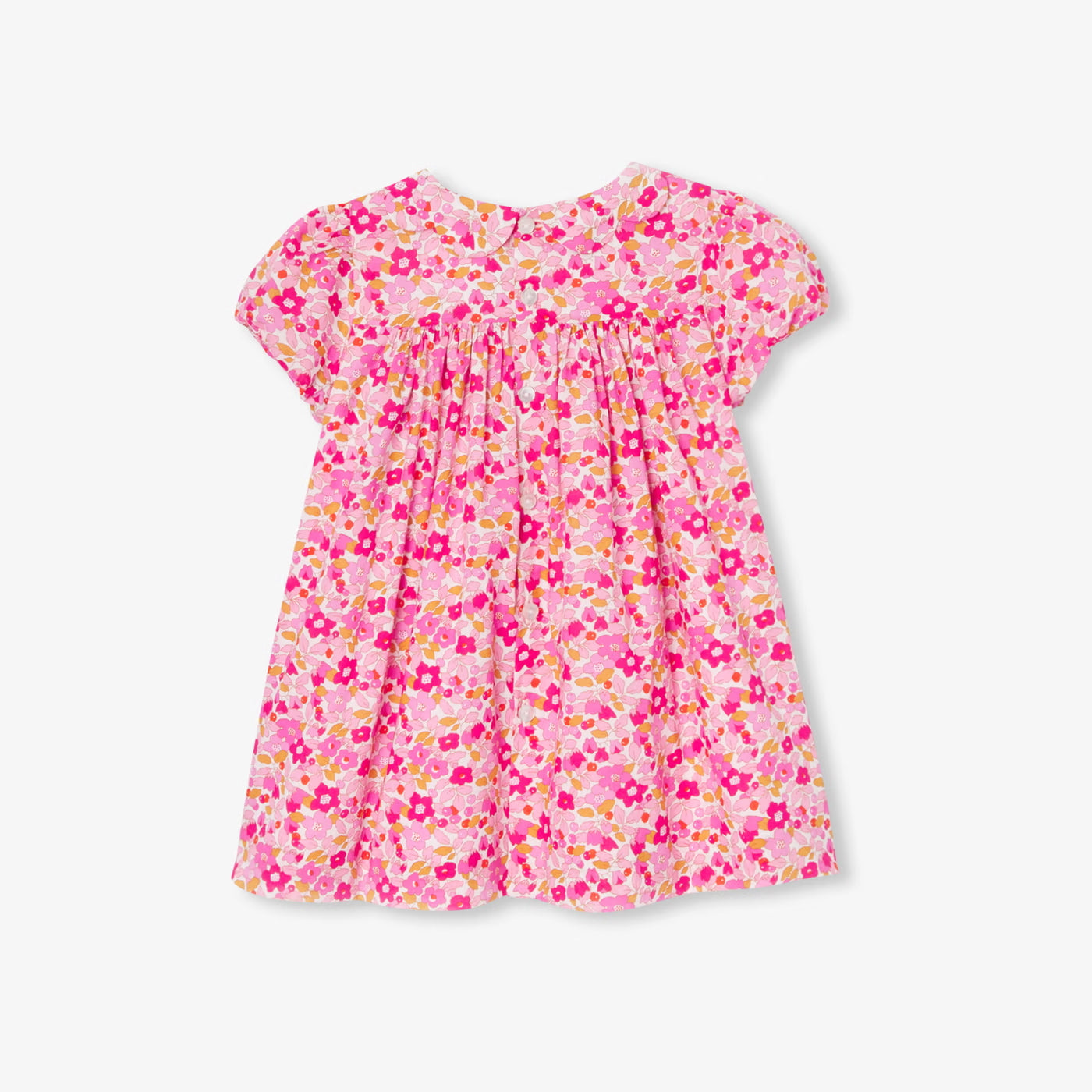 Baby girl dress in Liberty fabric - pink/multico