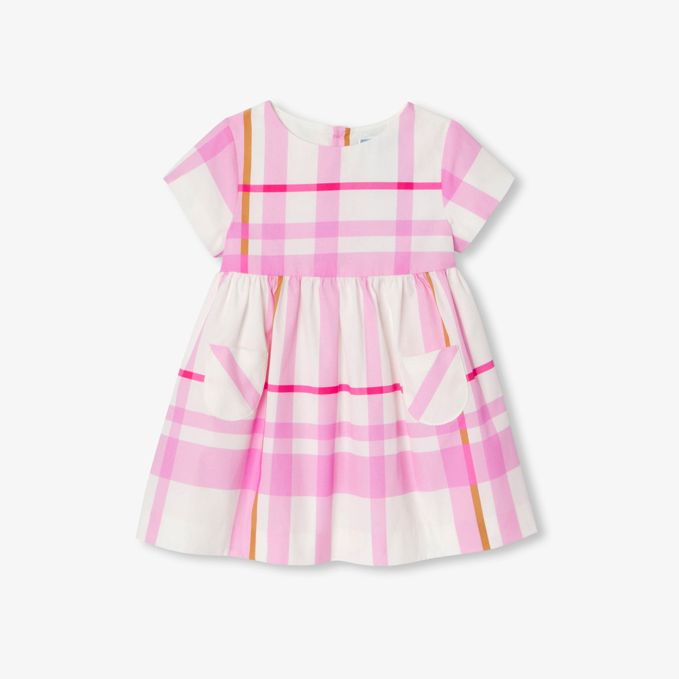 Baby girl checked dress - blanc/multico