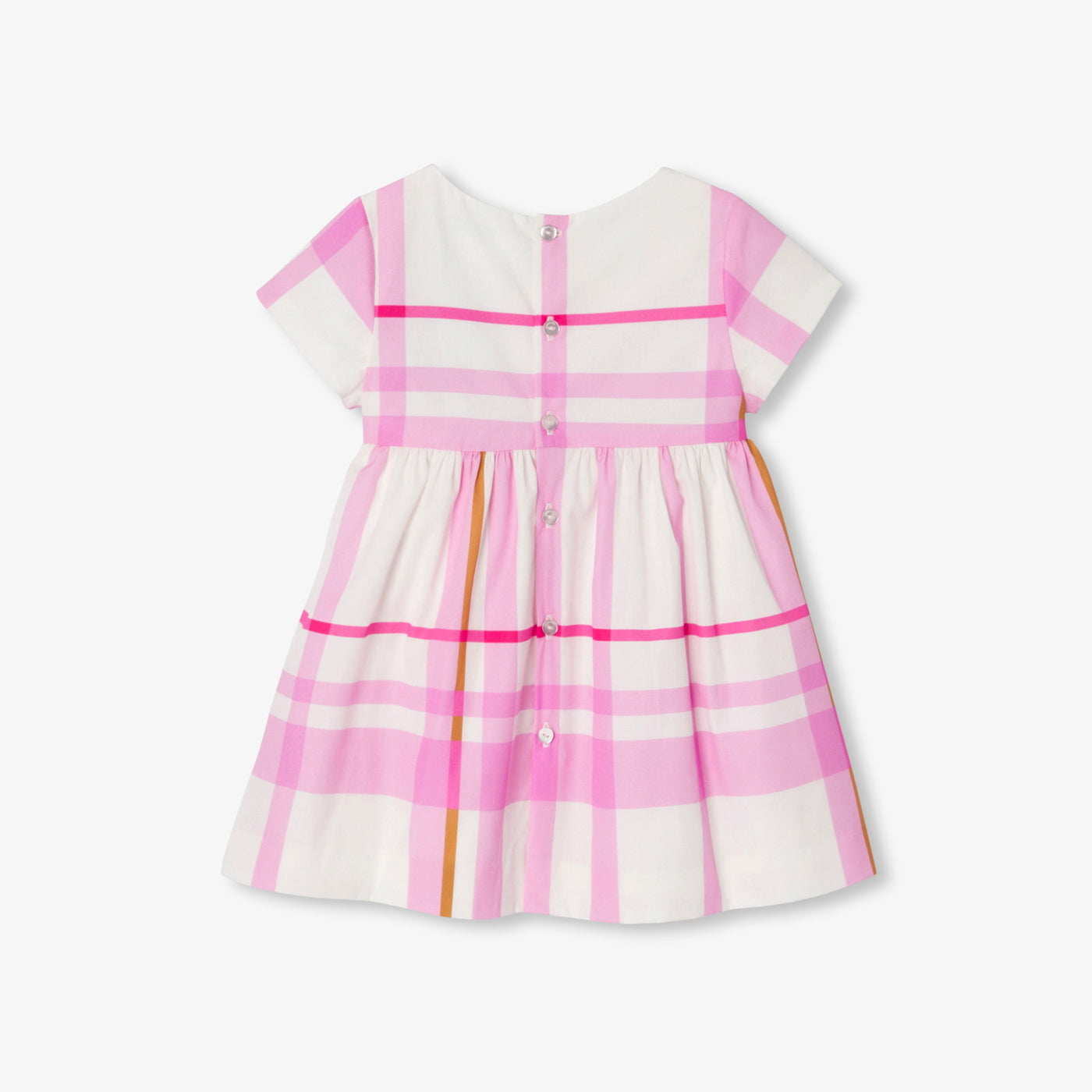 Baby girl checked dress - blanc/multico