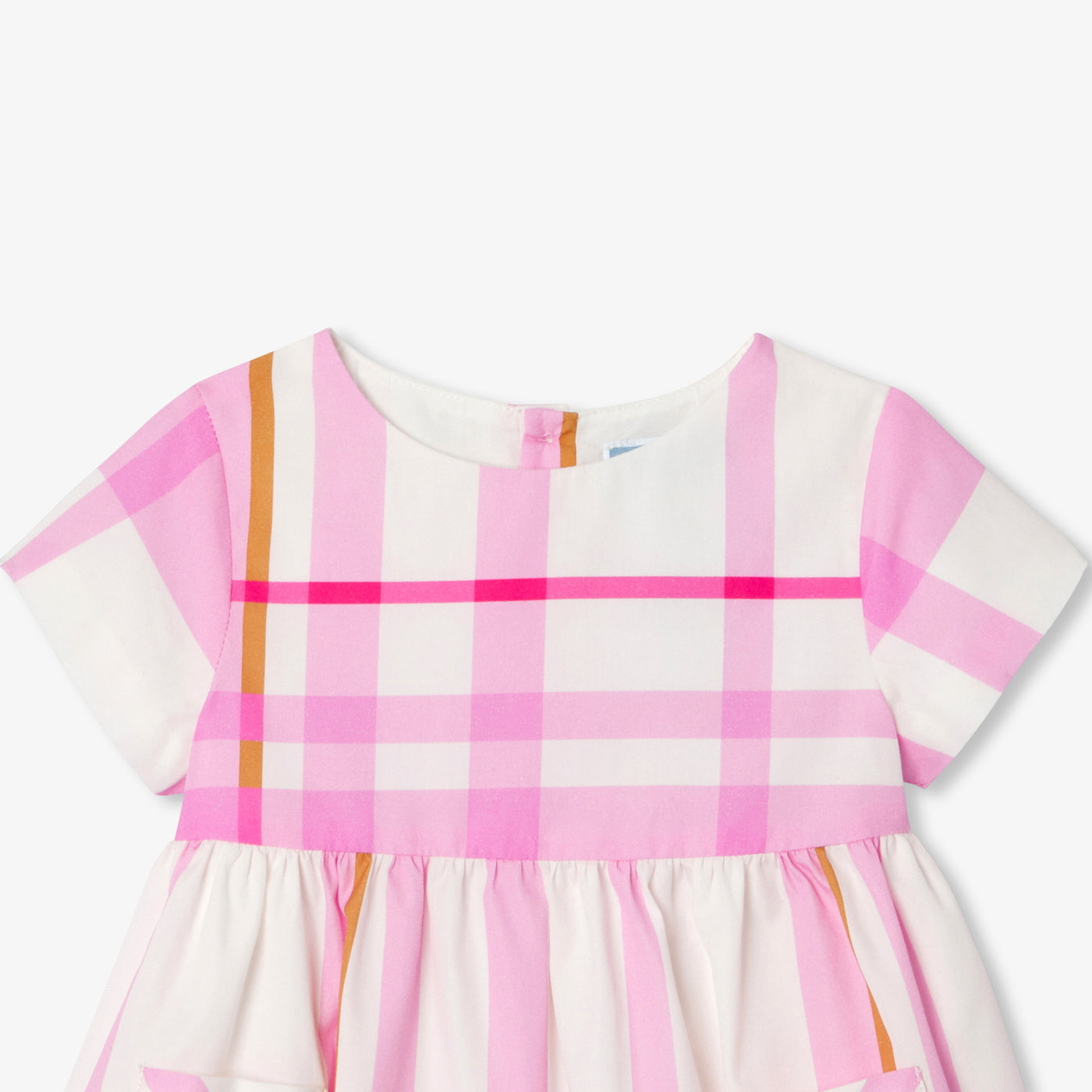 Baby girl checked dress - blanc/multico