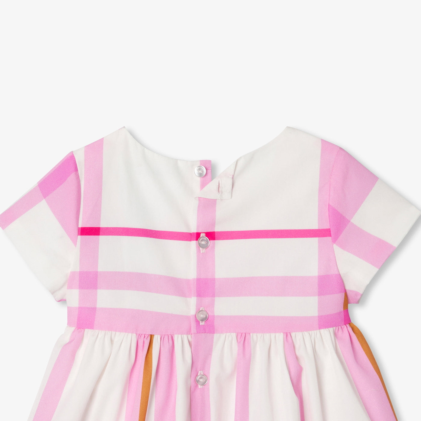 Baby girl checked dress - blanc/multico