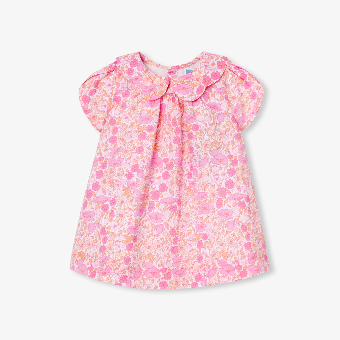 Baby girl dress in Liberty fabric - pink/multico