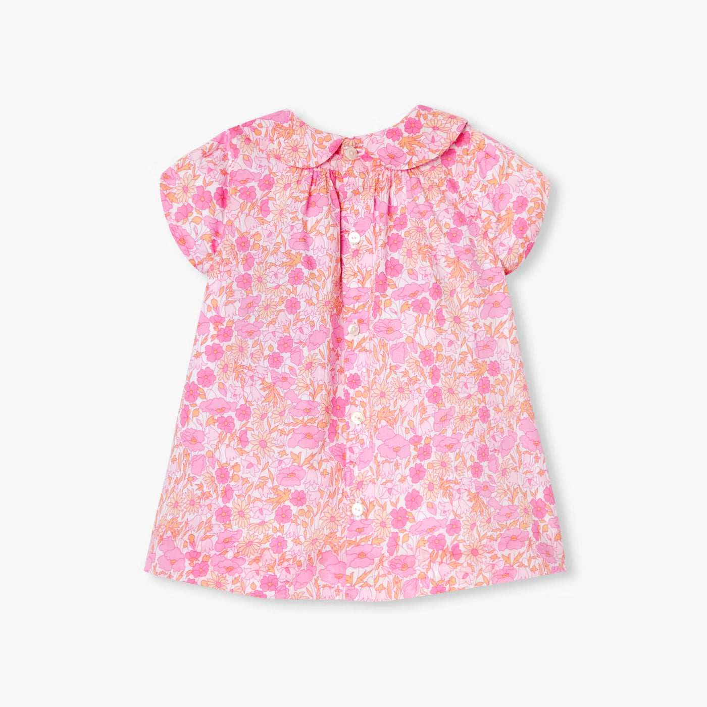 Baby girl dress in Liberty fabric - pink/multico