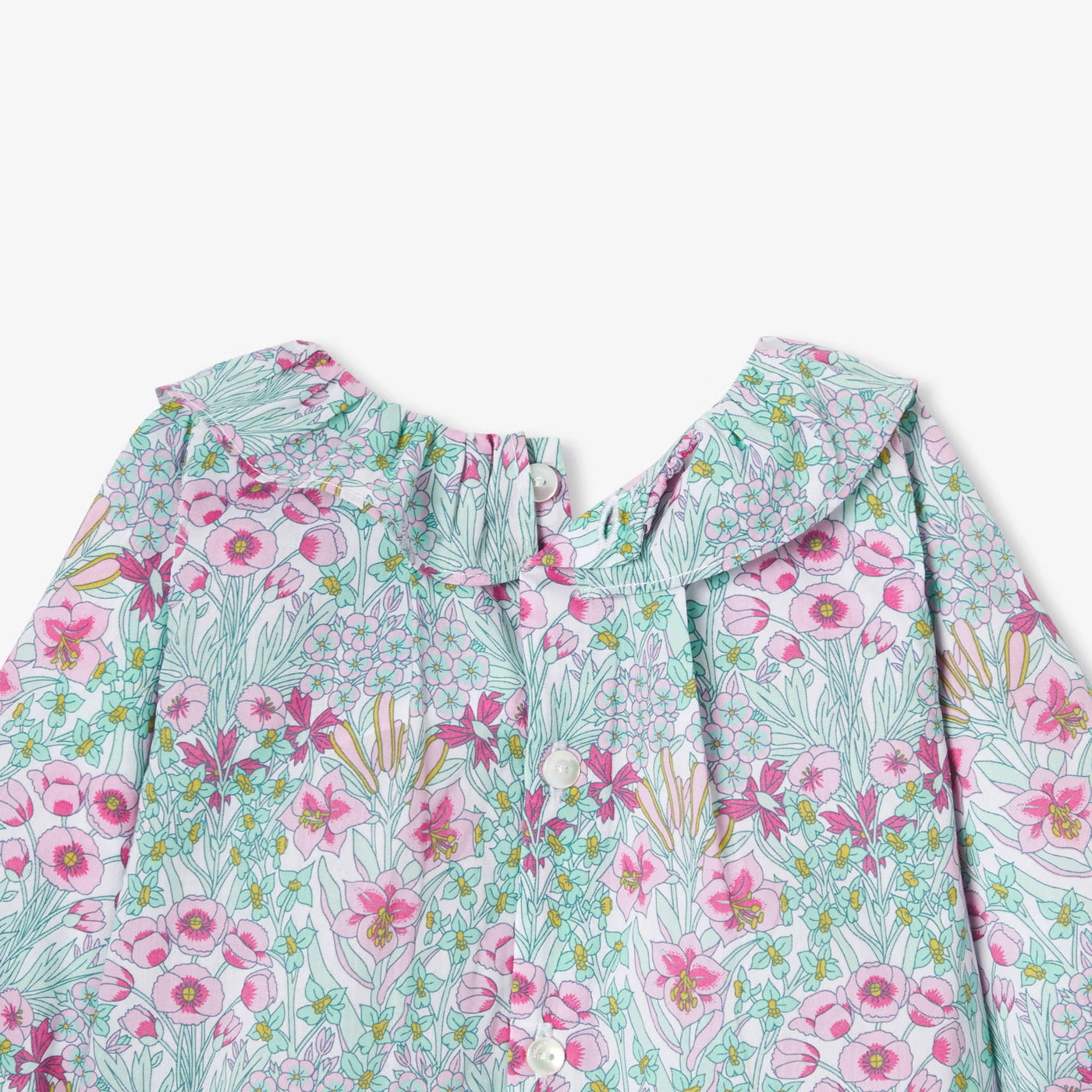 Baby girl blouse in Liberty fabric - vert/multico
