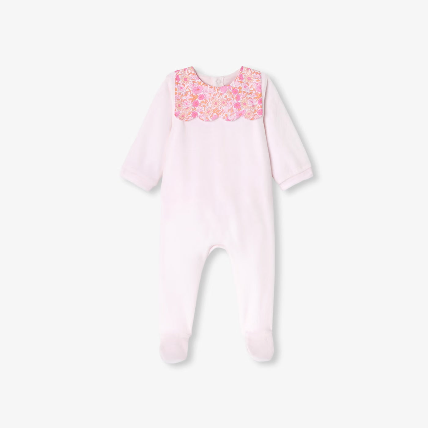 Baby girl's velvet pajamas - light powder pink