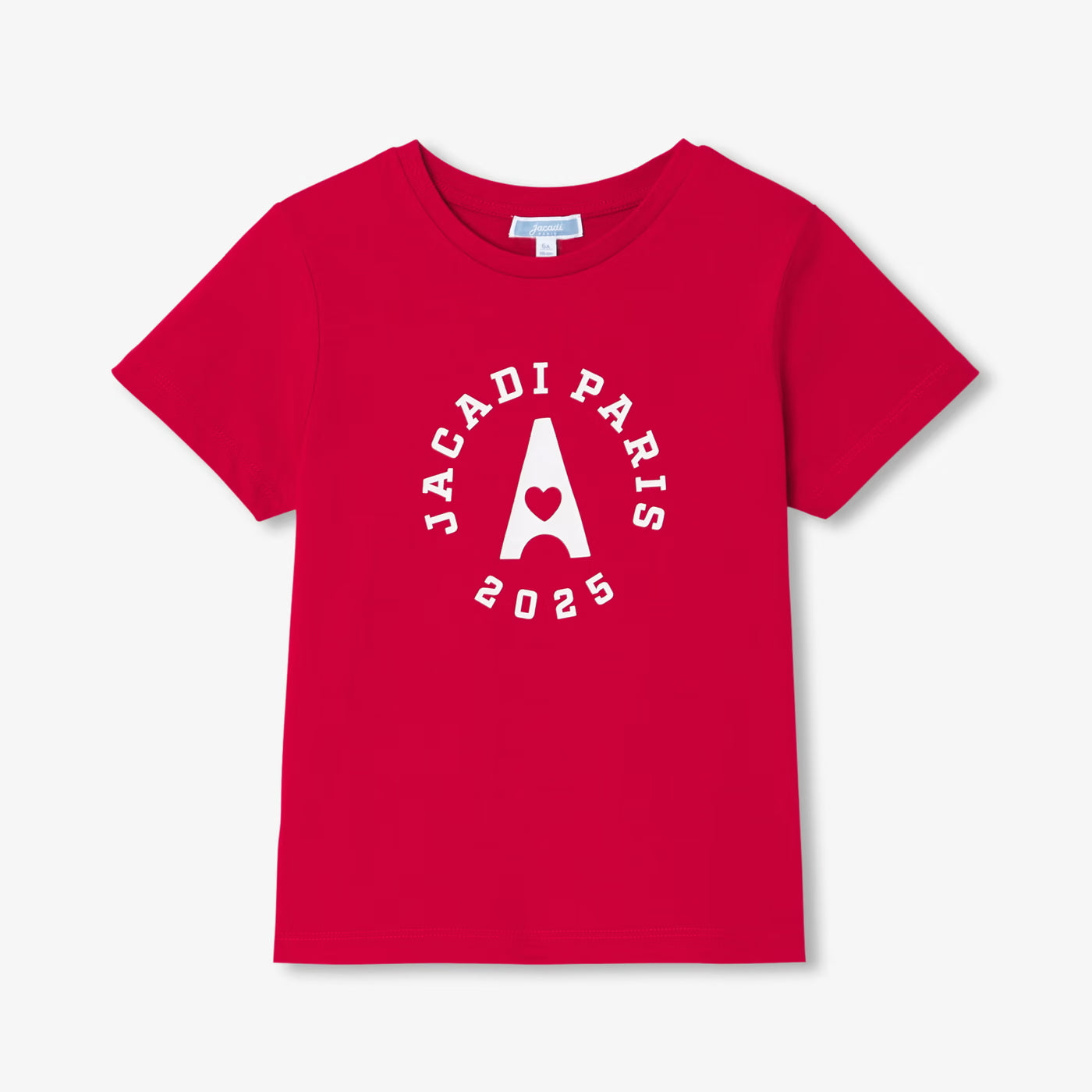 Girls' cotton T-shirt - brick red