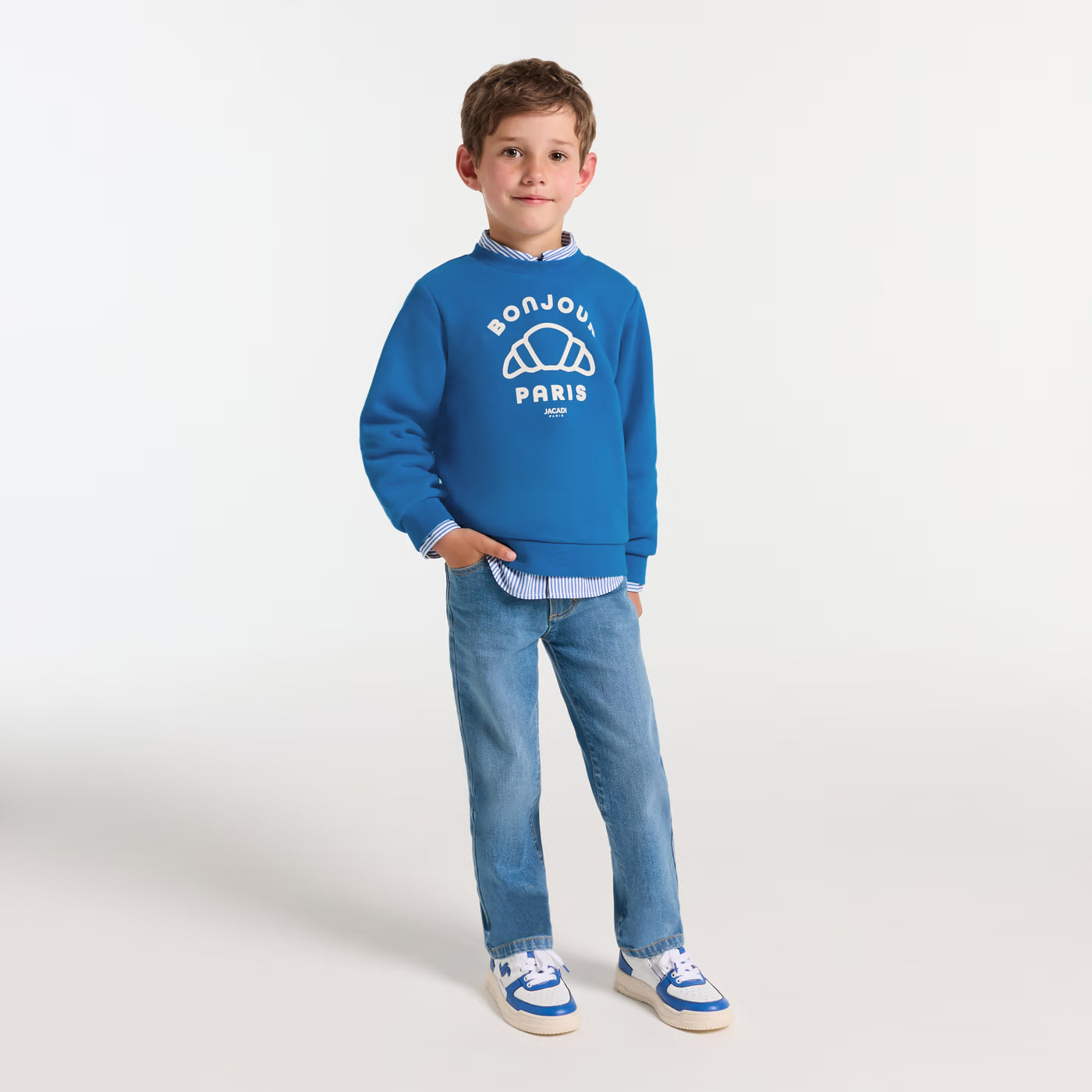 Children's fleece sweatshirt - shore blue