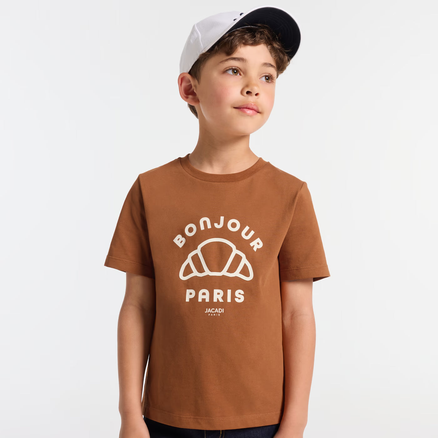 Children's cotton T-shirt - cognac