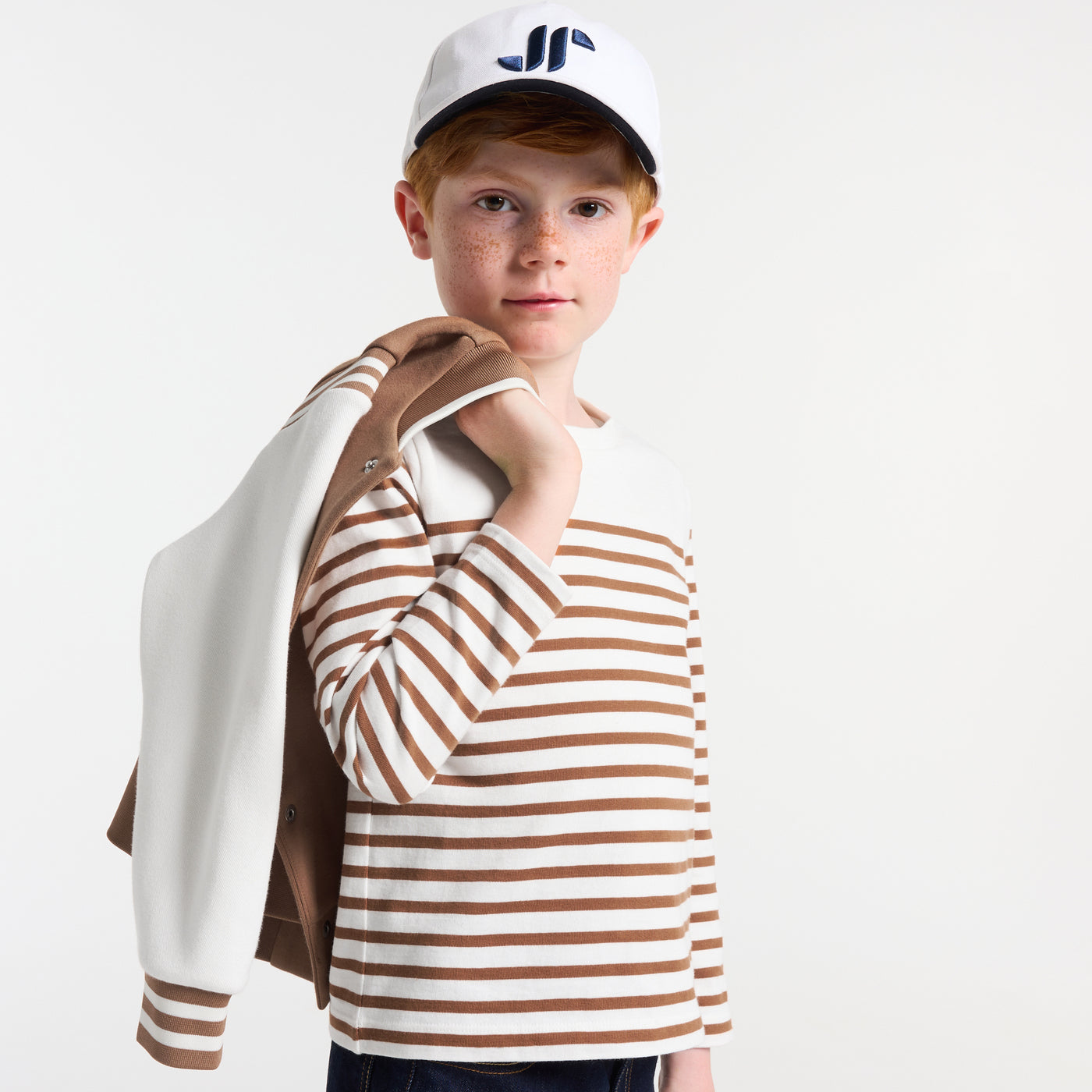 Child sailor stripes shirt - blanc/beige