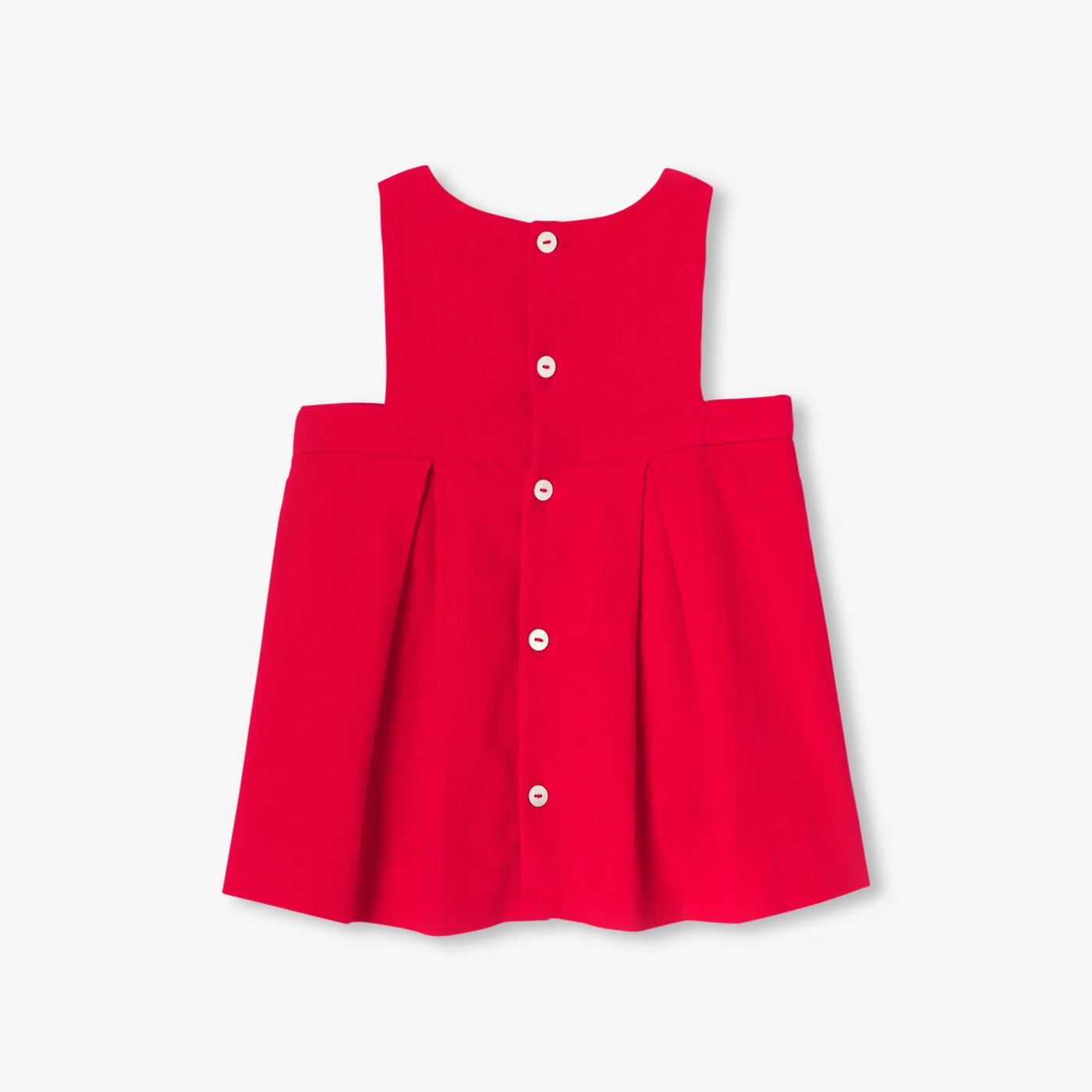 Baby girl velvet dress - jacadi red