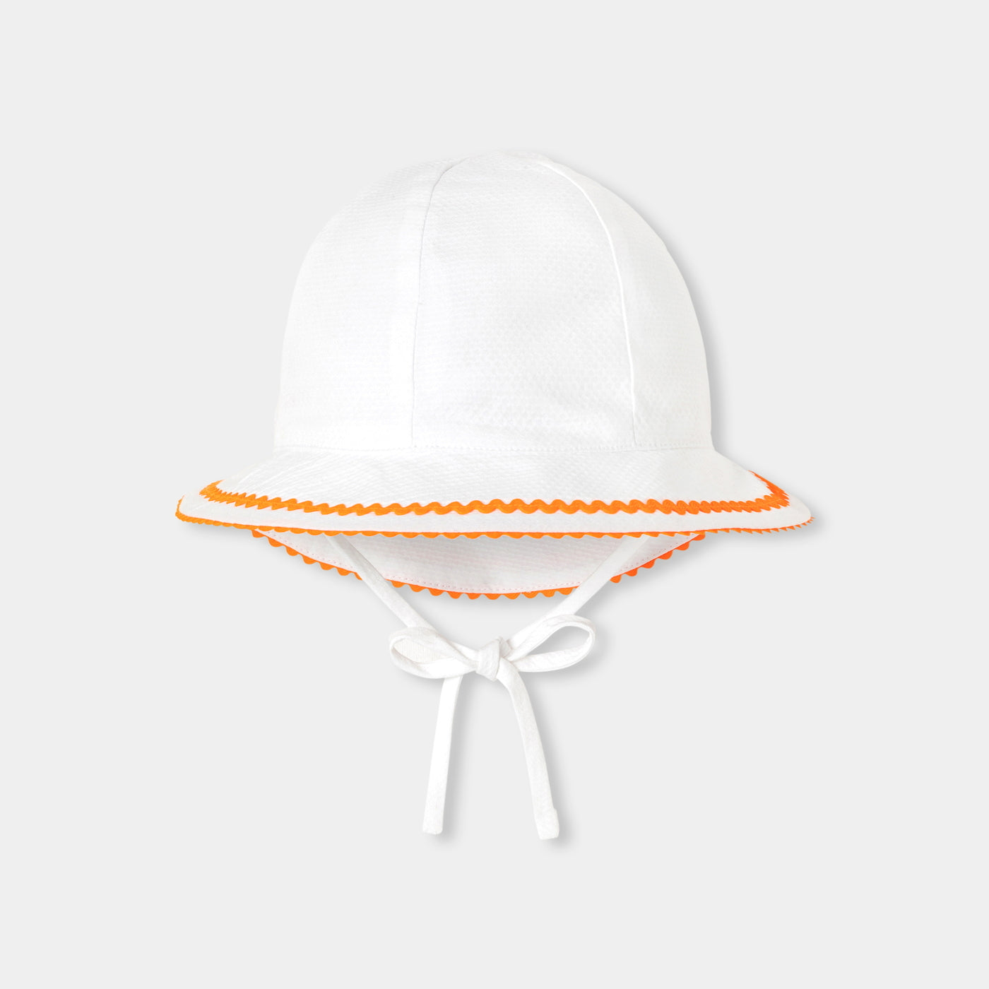 Baby girl hat in cotton piqué - white/multicolour