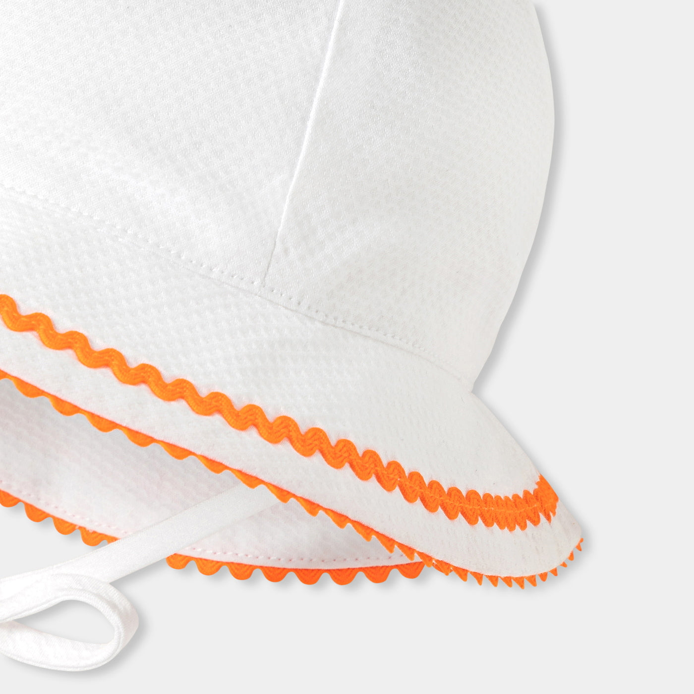 Baby girl hat in cotton piqué - white/multicolour