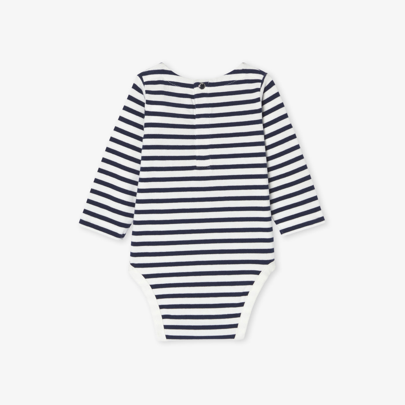 Baby bodysuit in striped jersey - blanc/bleu