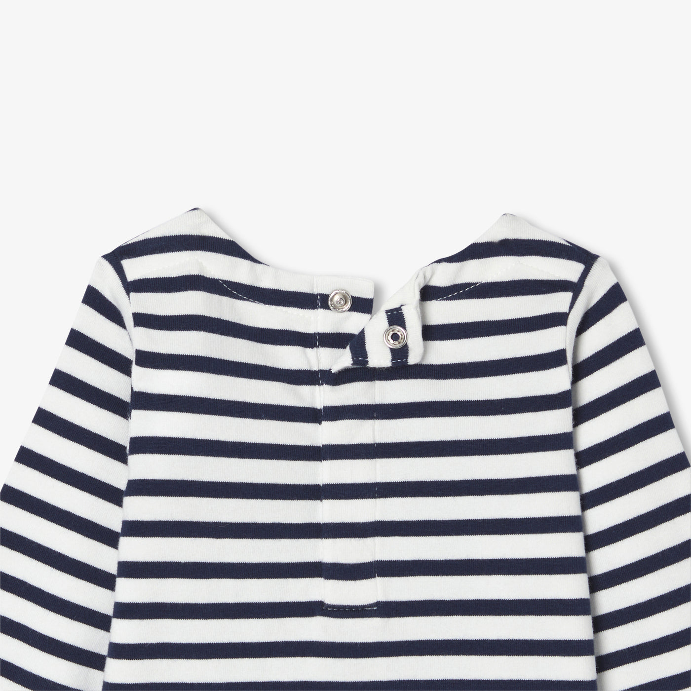 Baby bodysuit in striped jersey - blanc/bleu