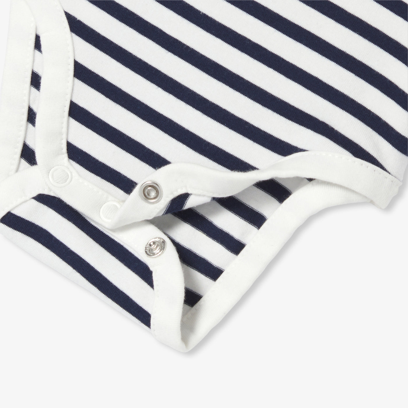 Baby bodysuit in striped jersey - blanc/bleu