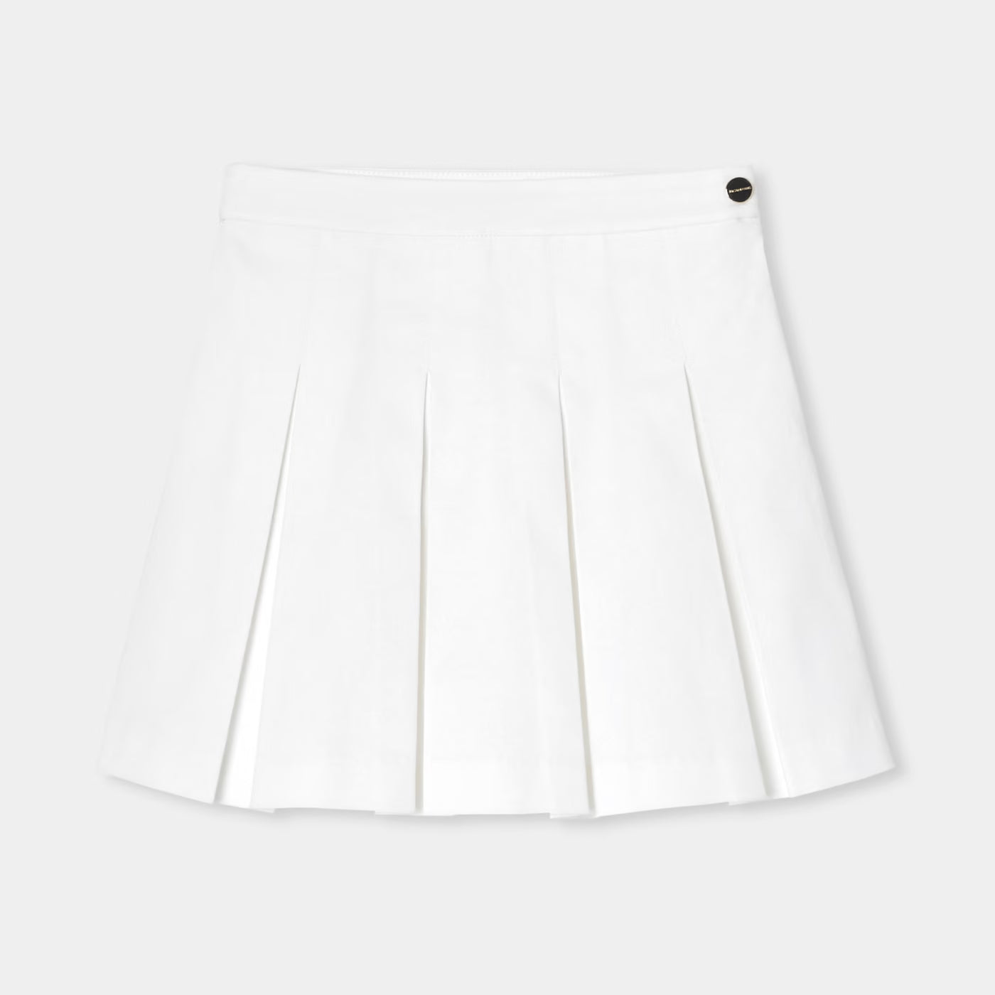 Girls' pleated gabardine skirt - white jacadi