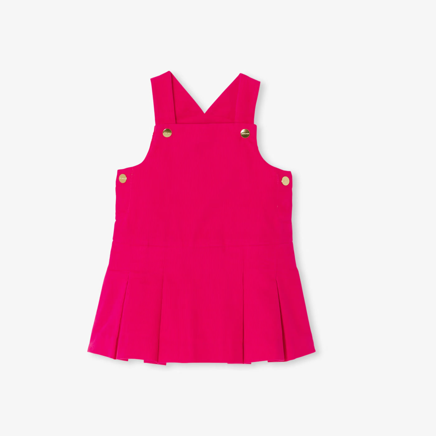 Baby girl velvet pinafore dress - rose grenadine