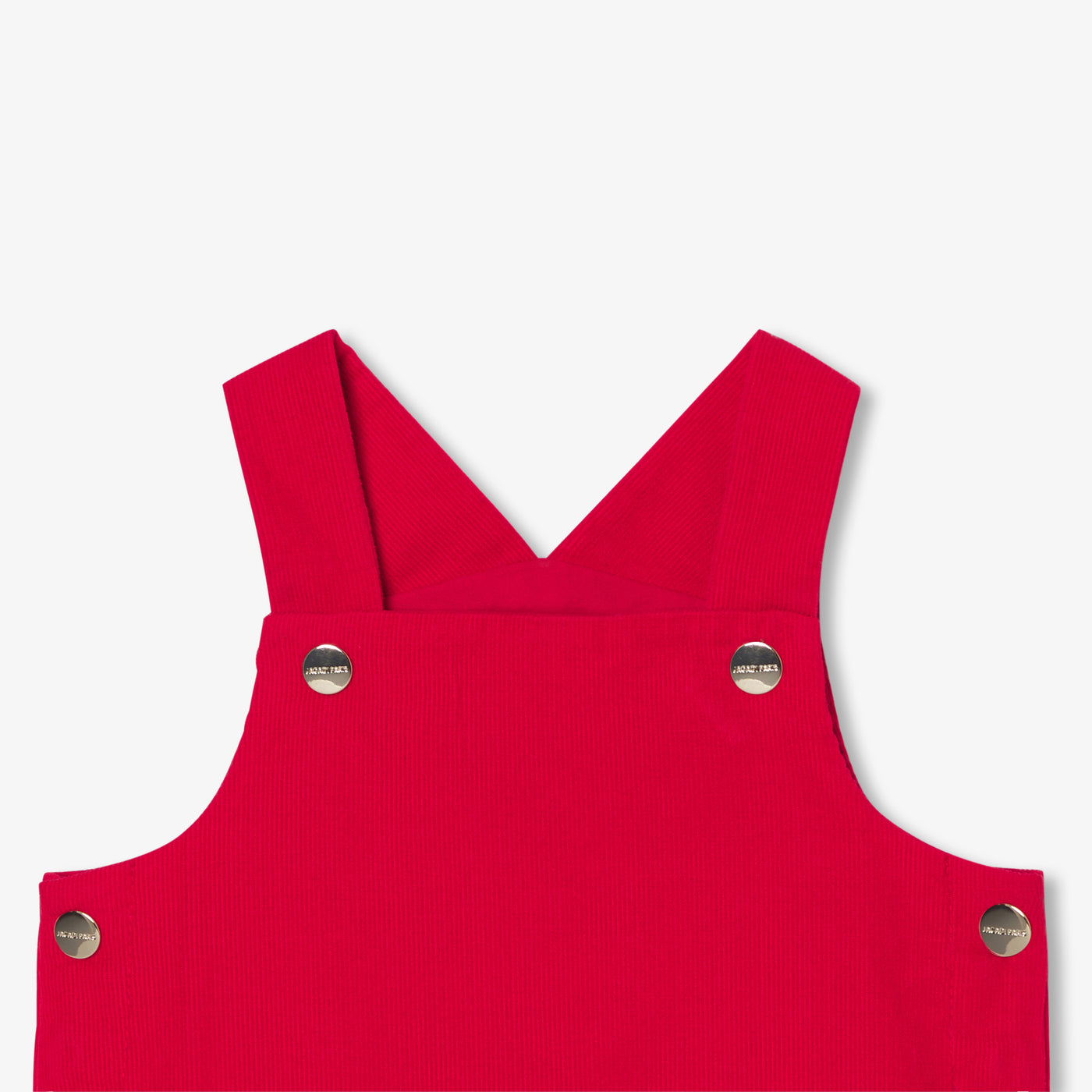 Baby girl velvet pinafore dress - coquelicot