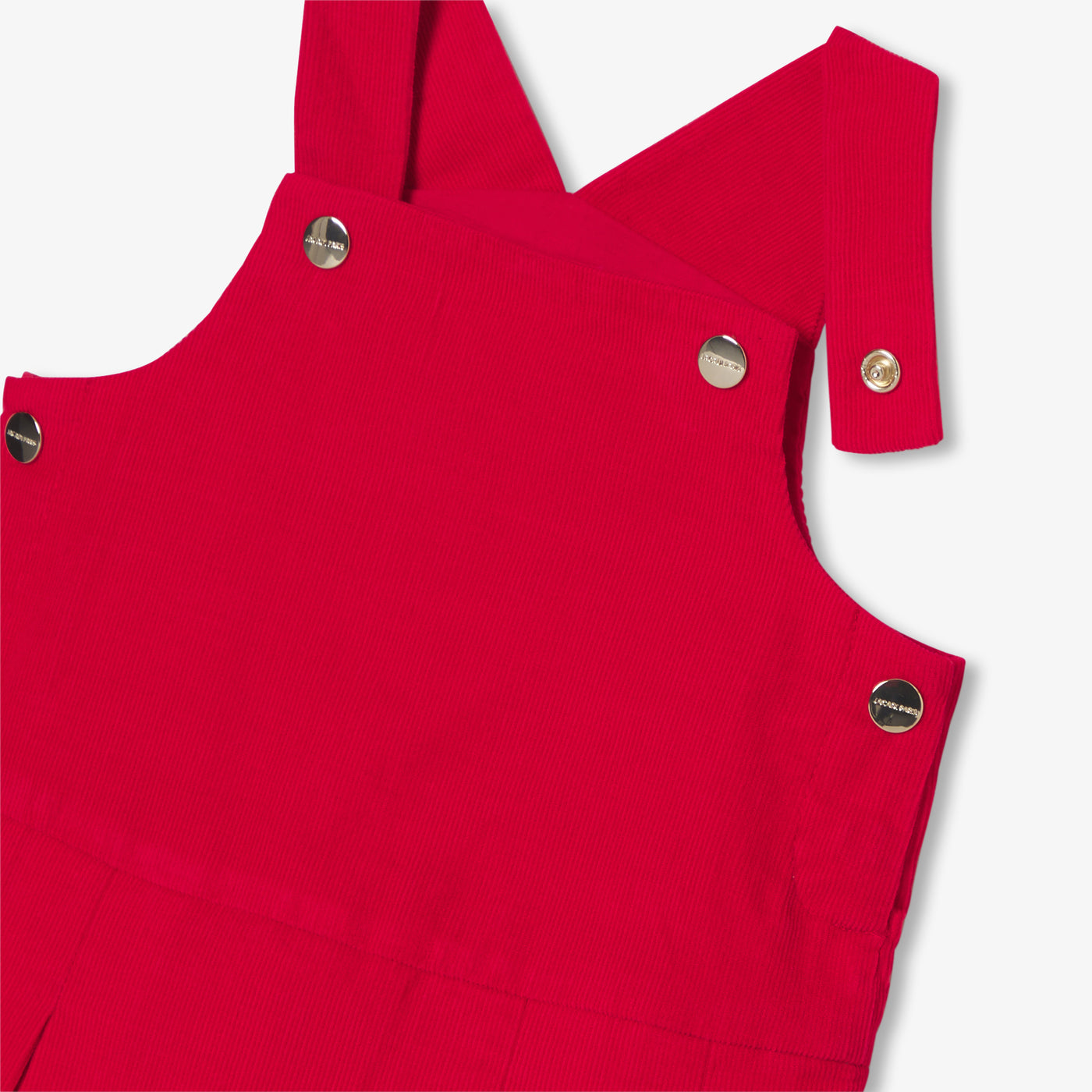 Baby girl velvet pinafore dress - coquelicot