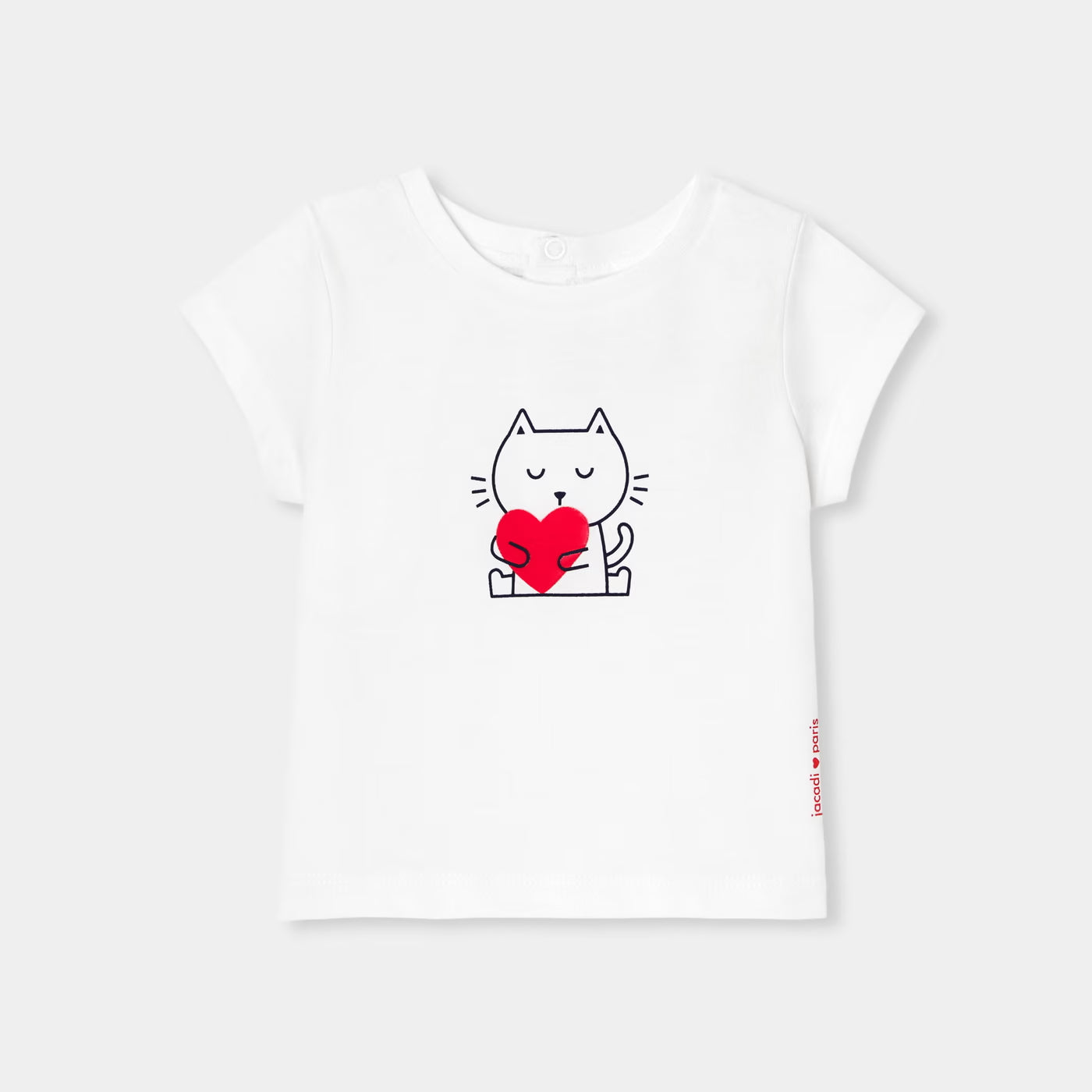 Baby girl cotton t-shirt - white jacadi