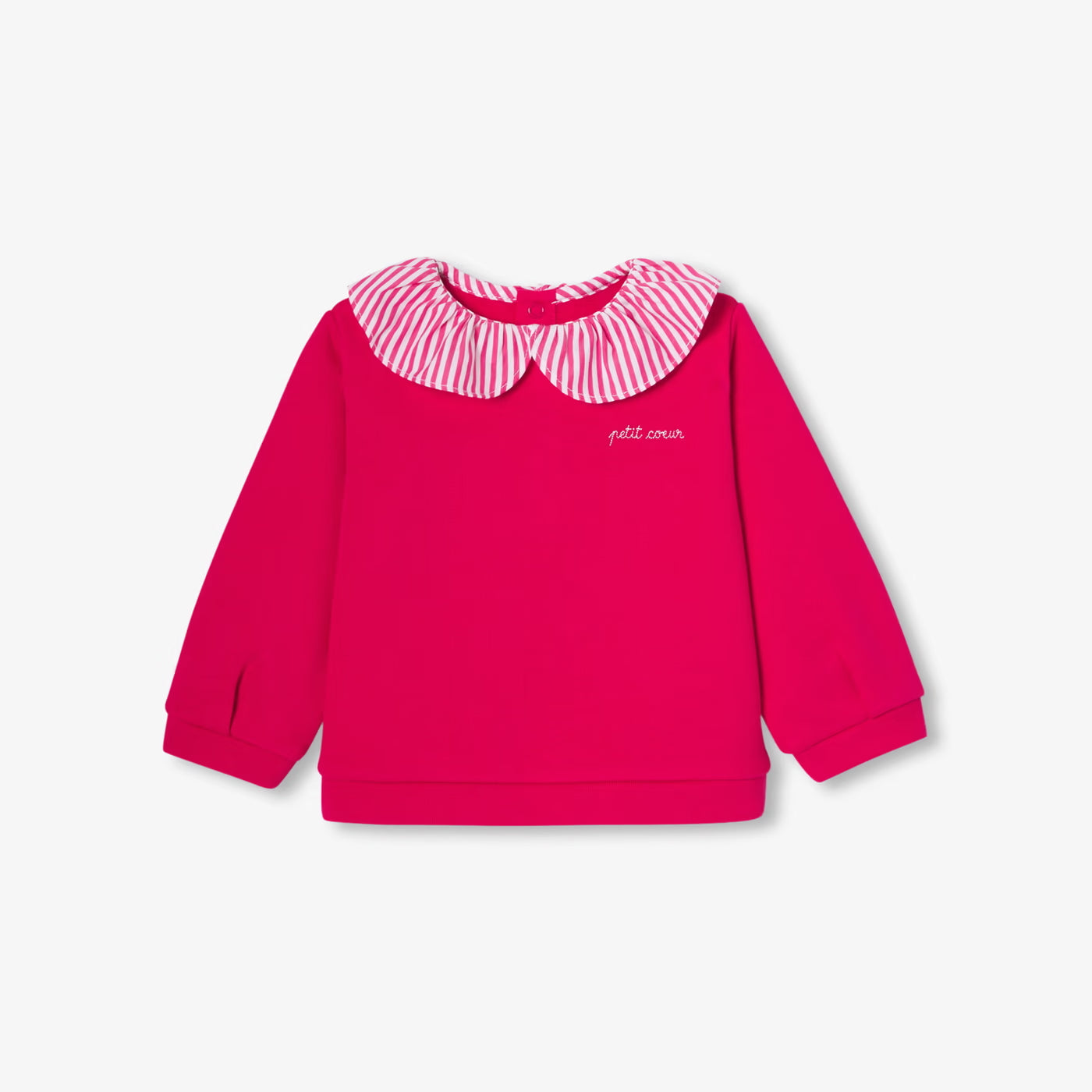 Baby girl fleece sweater - rose grenadine