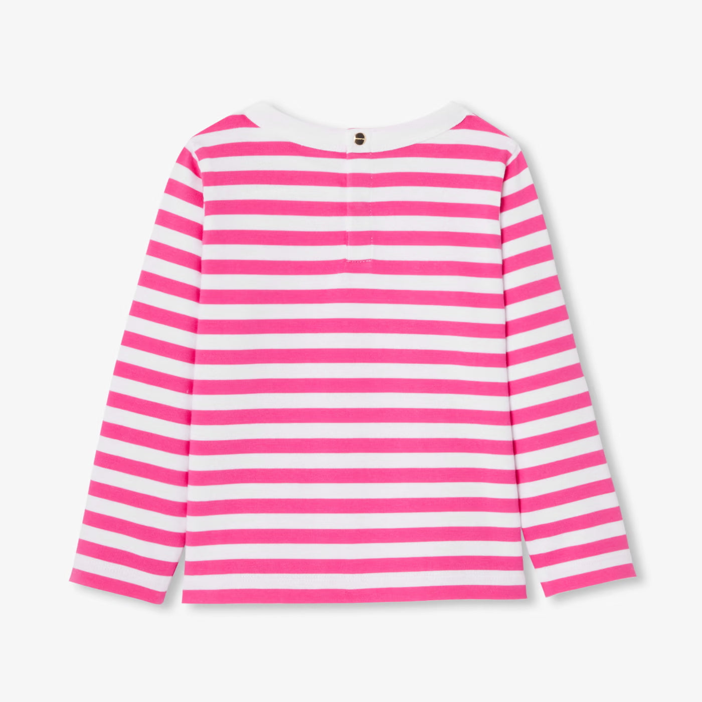 Girl jersey sailor tee - blanc/rose