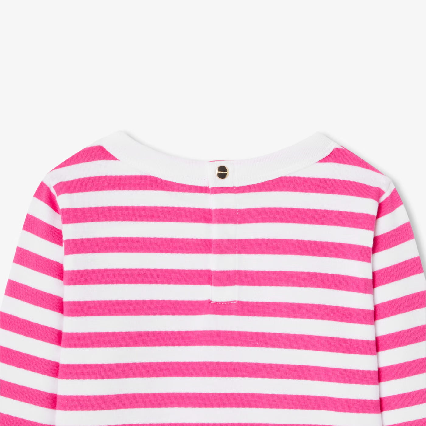 Girl jersey sailor tee - blanc/rose