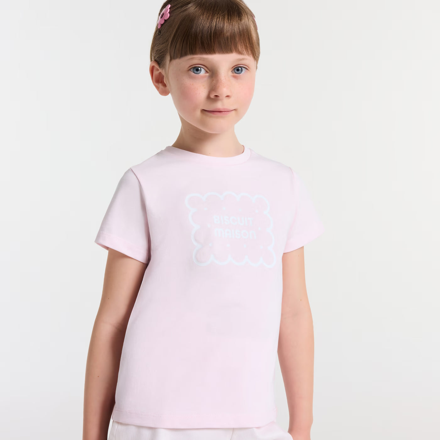 Jacadi cotton jersey t-shirt for girls - powder pink