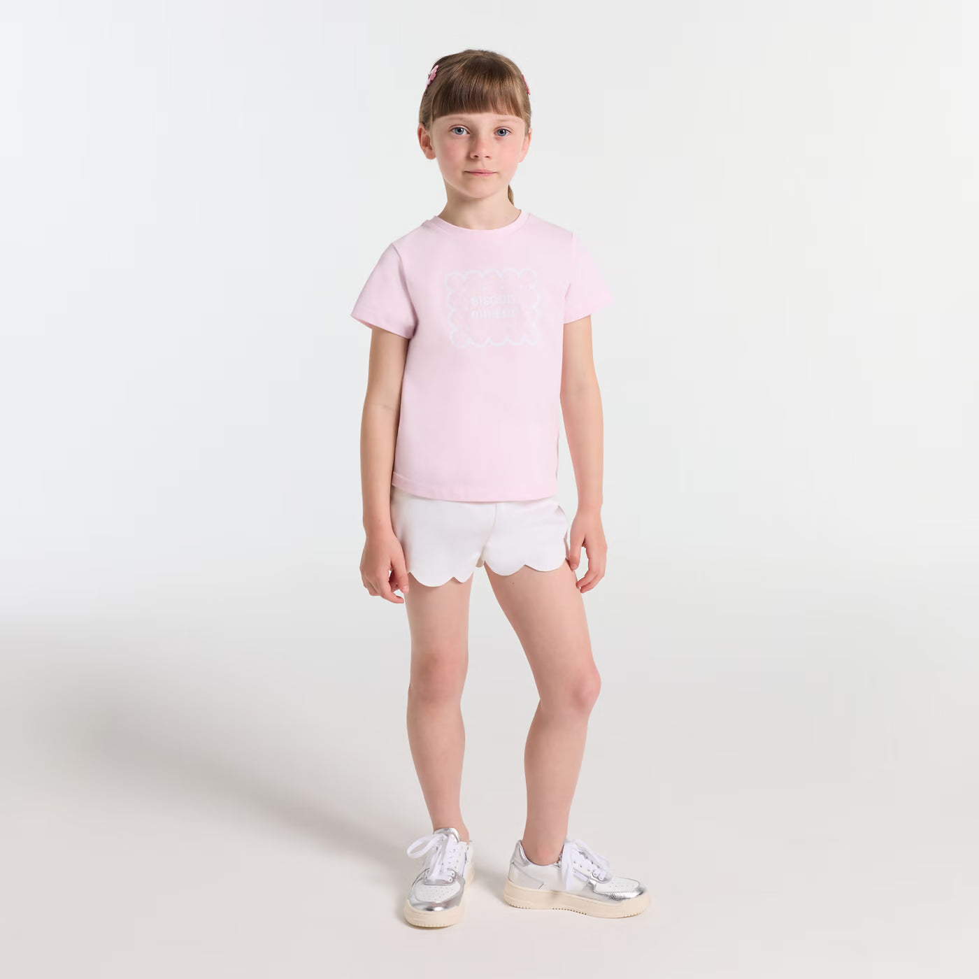 Jacadi cotton jersey t-shirt for girls - powder pink