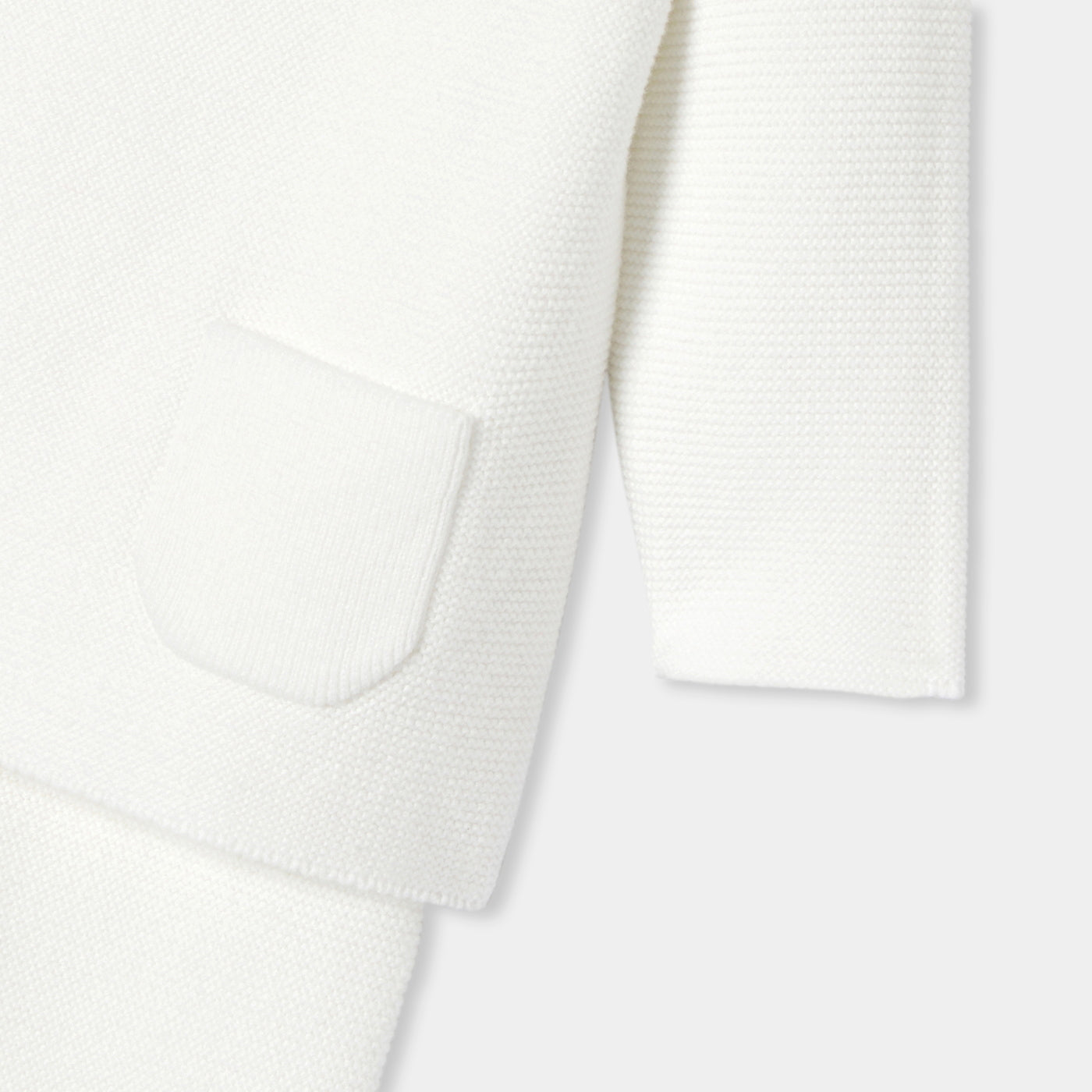 Baby cotton garter-stitch set - blanc doux jacadi