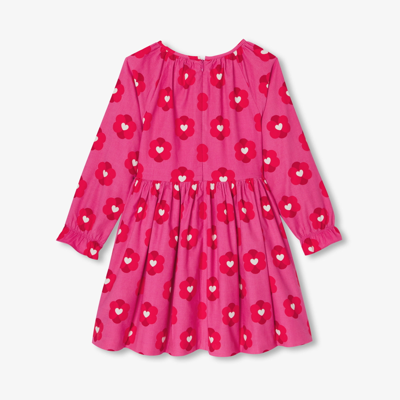 Girl dress in milleraies velvet - rose/multico