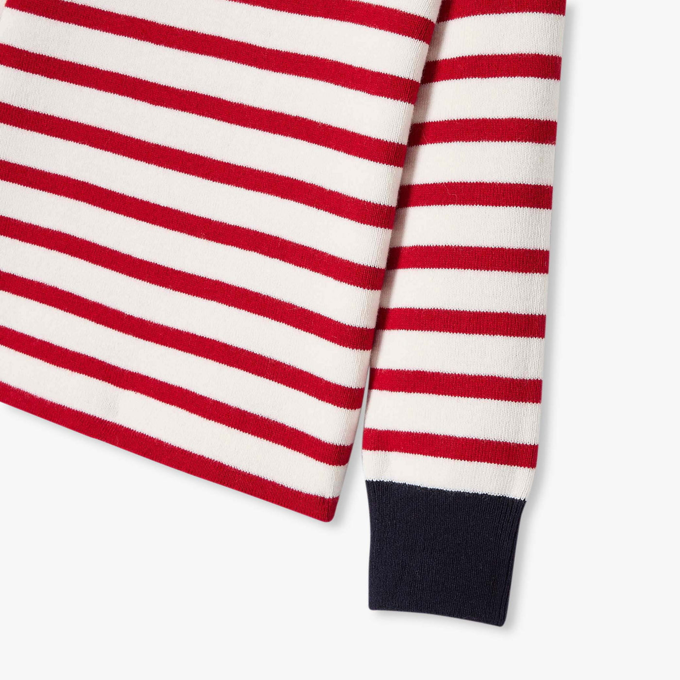Girl striped sweater - white/red