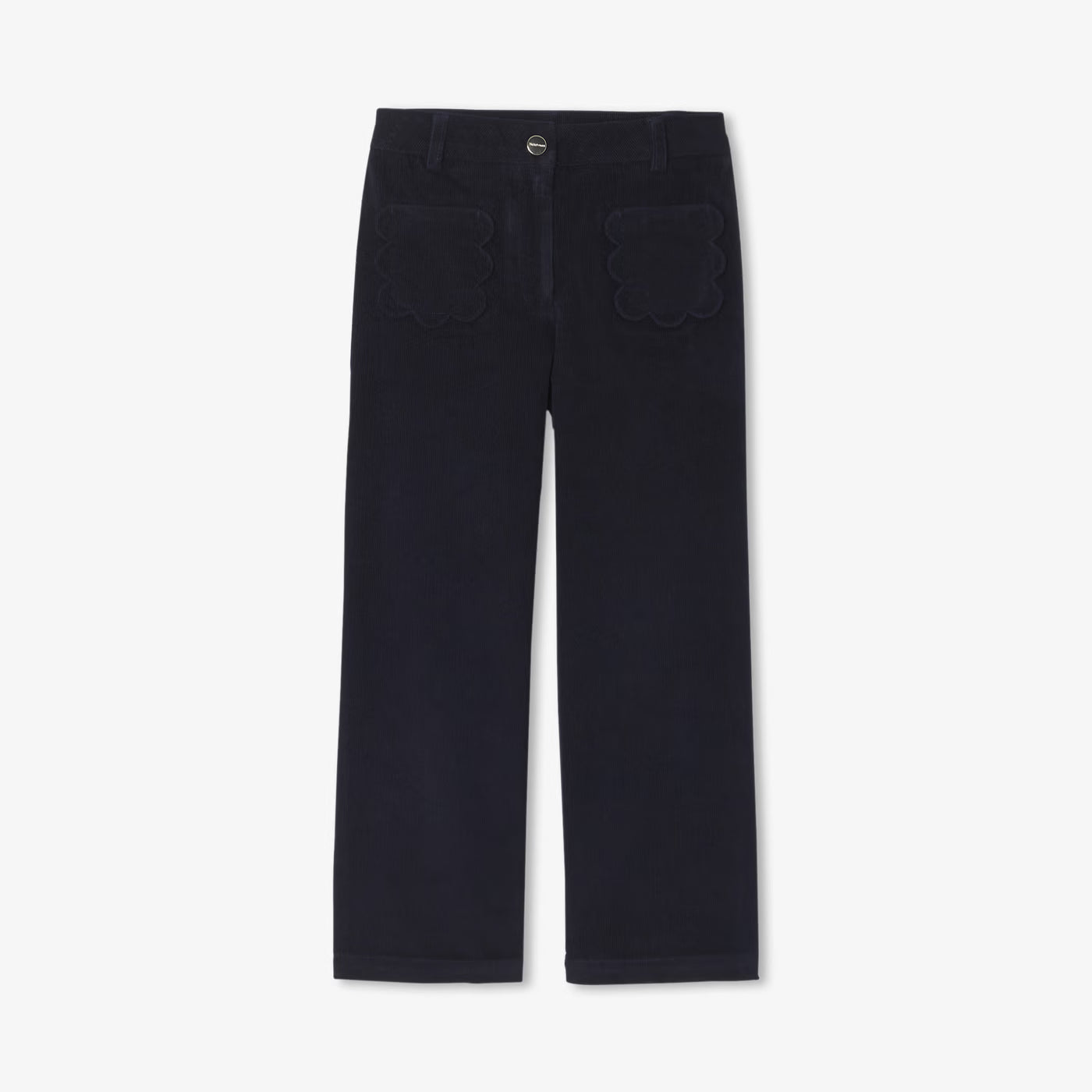 Girl velvet milleraies trousers - marine jacadi