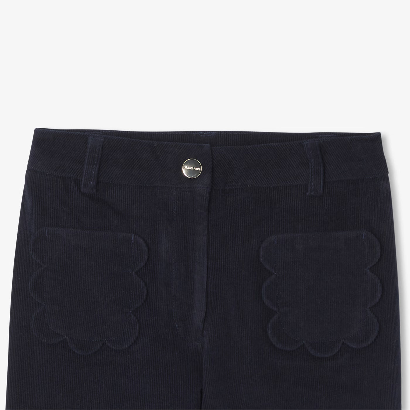 Girl velvet milleraies trousers - marine jacadi