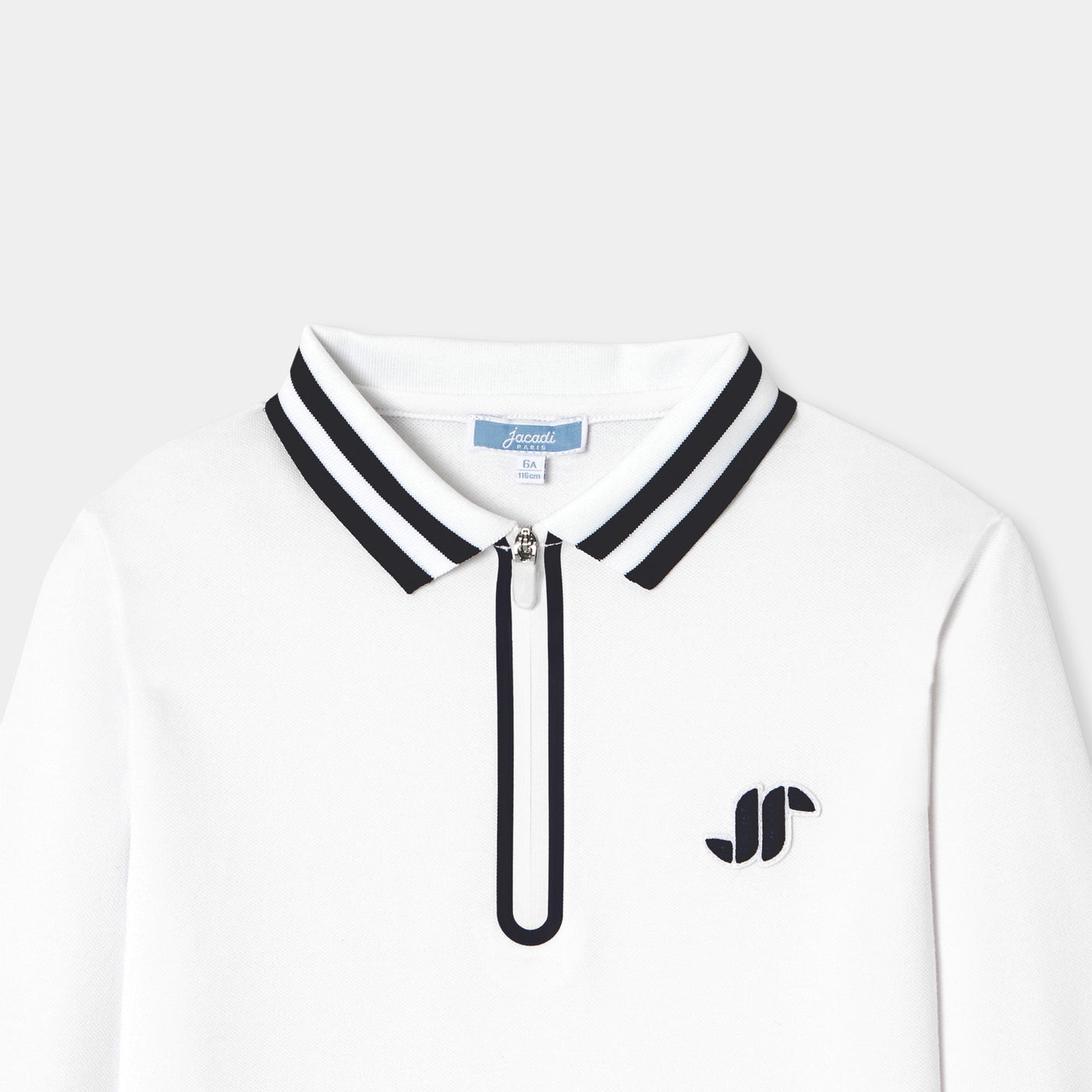 Boy cotton polo shirt - blanc jacadi