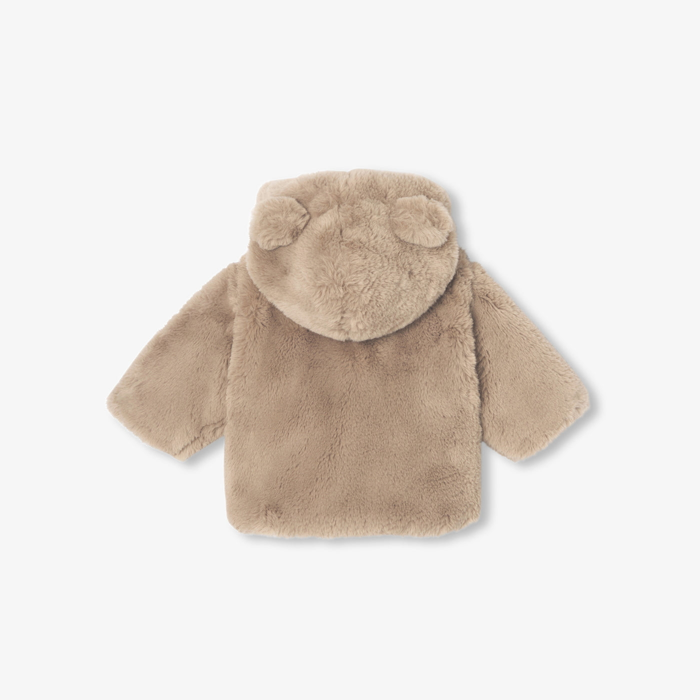 Baby coat in faux fur - marron clair