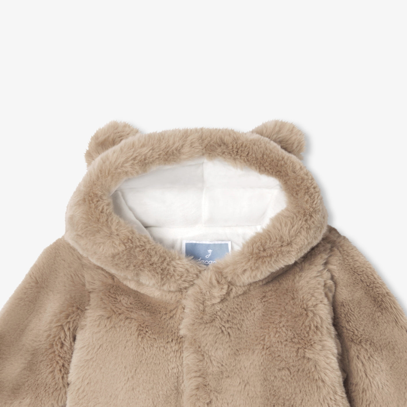 Baby coat in faux fur - marron clair